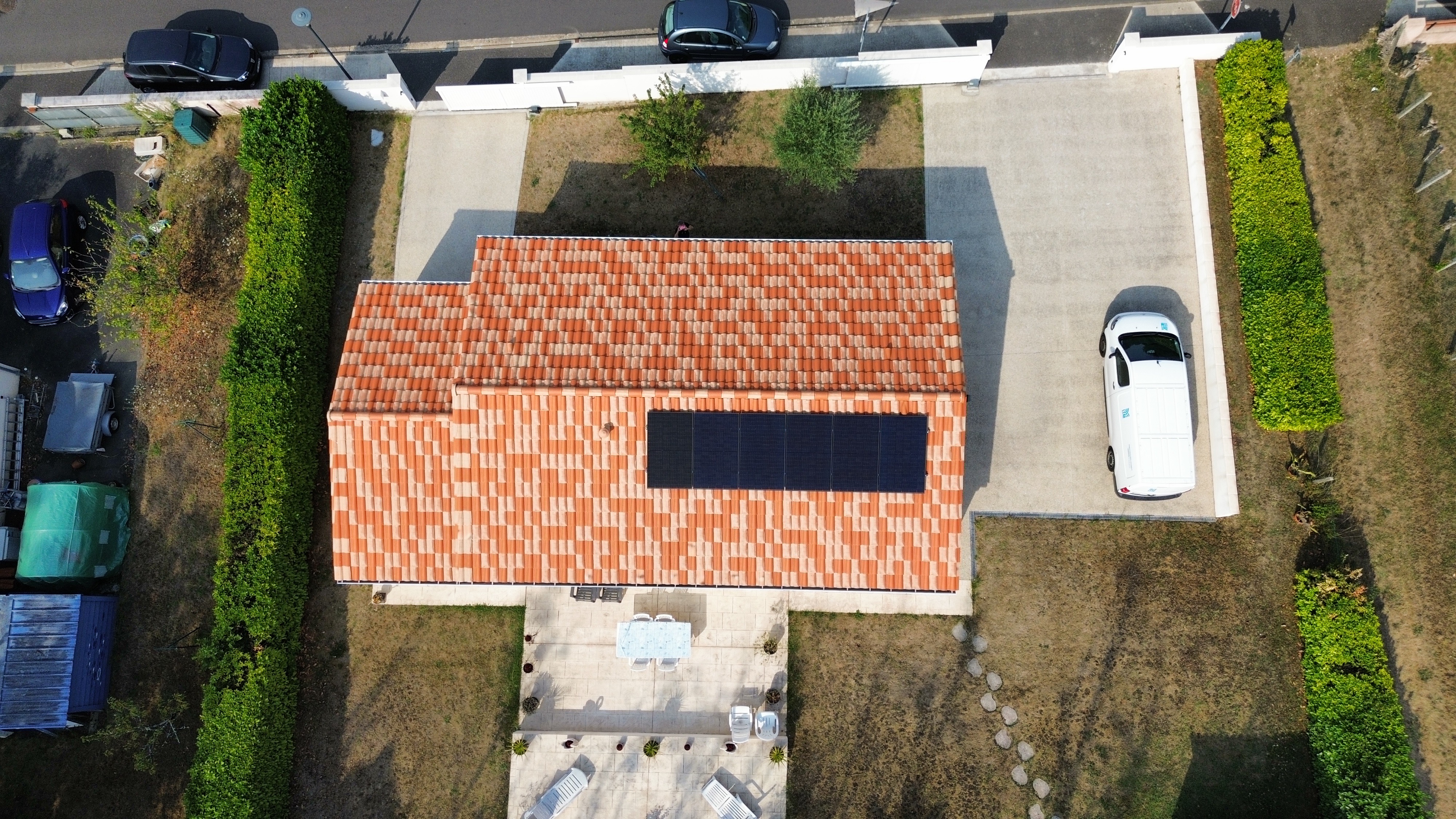 Installation photovoltaïque de 3kWC à Sainte-Eulalie.